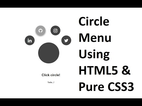How to Create A Circle Menu Using HTML & CSS | HTML & CSS | Learn Coding