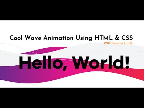 Cool Waves Animation Using HTML CSS  | HTML CSS Free Online Tutorials | #CodingHindi