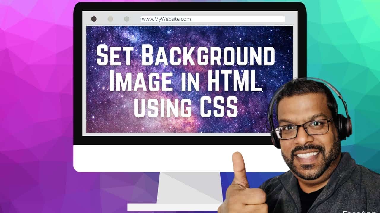 HOW TO ADD BACKGROUND IMAGE IN HTML USING CSS IN NOTEPAD++ (Full Screen)