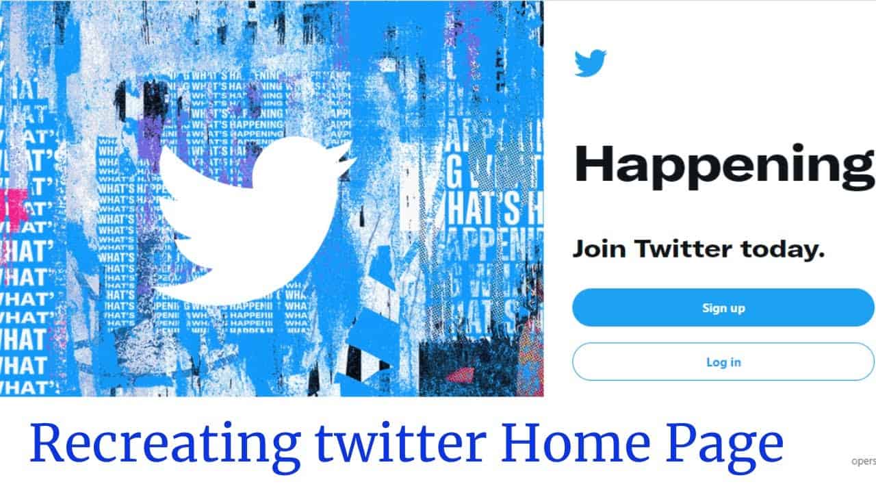 Creating Twitter Homepage with HTML & CSS (Grid, Flexbox)