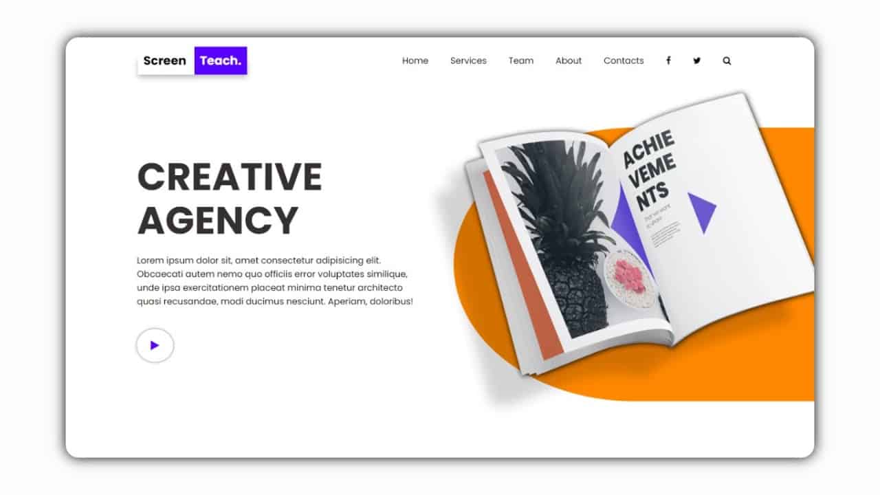 🔥Responsive Website landing page with animation using HTML,CSS and JavaScript