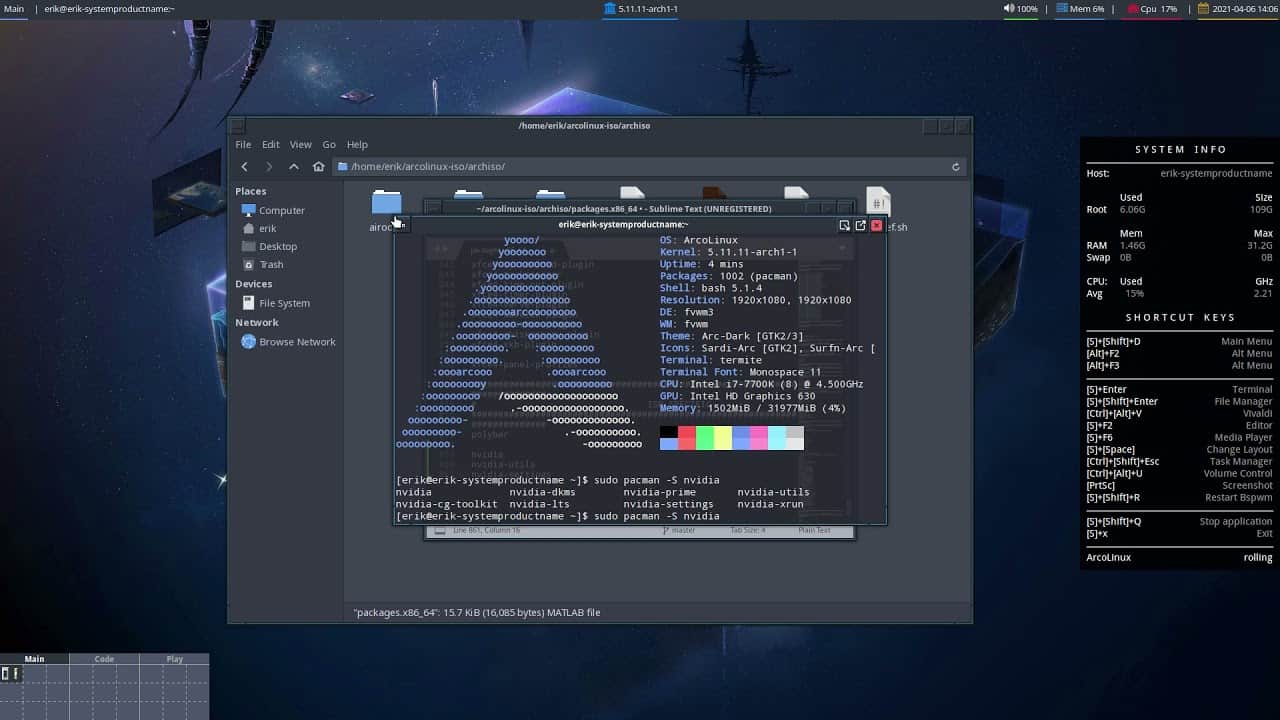 ArcoLinux : 1947 Build your own iso and add nvidia, nvidia-settings and nvidia-utils