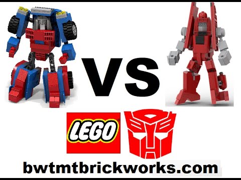 BWTMT Brickworks Lego Transformers Minibot Deathmatch R2M4 GEARS Vs POWERGLIDE