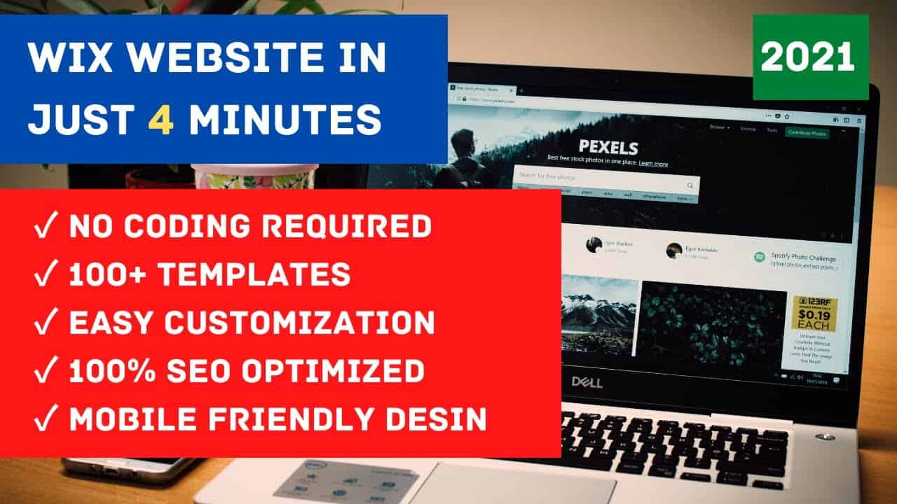 How to make WIX WEBSITE in just 4 Minutes for FREE | 2021 | ENGLISH