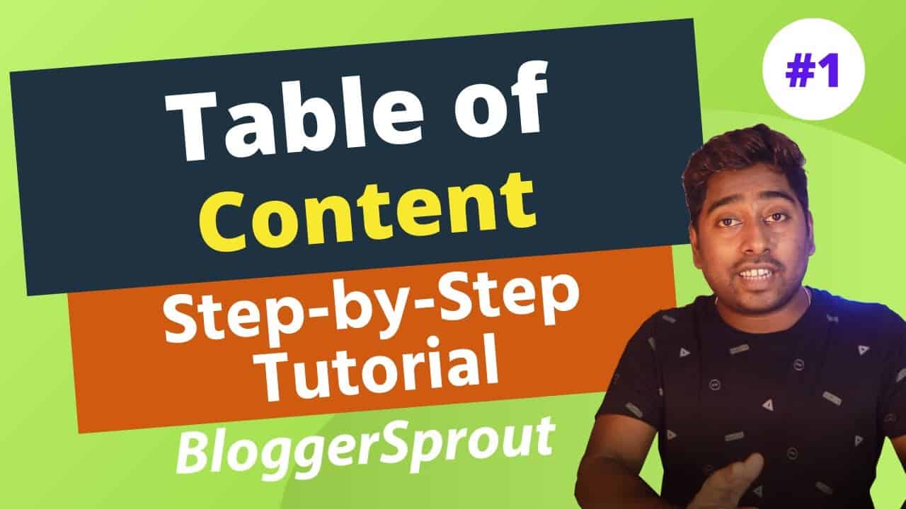 How To Add Table of Content in WordPress - Step By Step Tutorial - #BloggerSprout