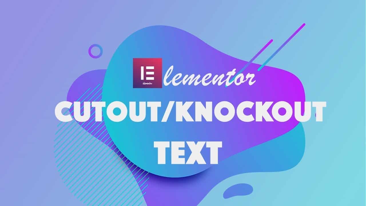 Elementor Knockout/Cutout Text using CSS- Image in Text