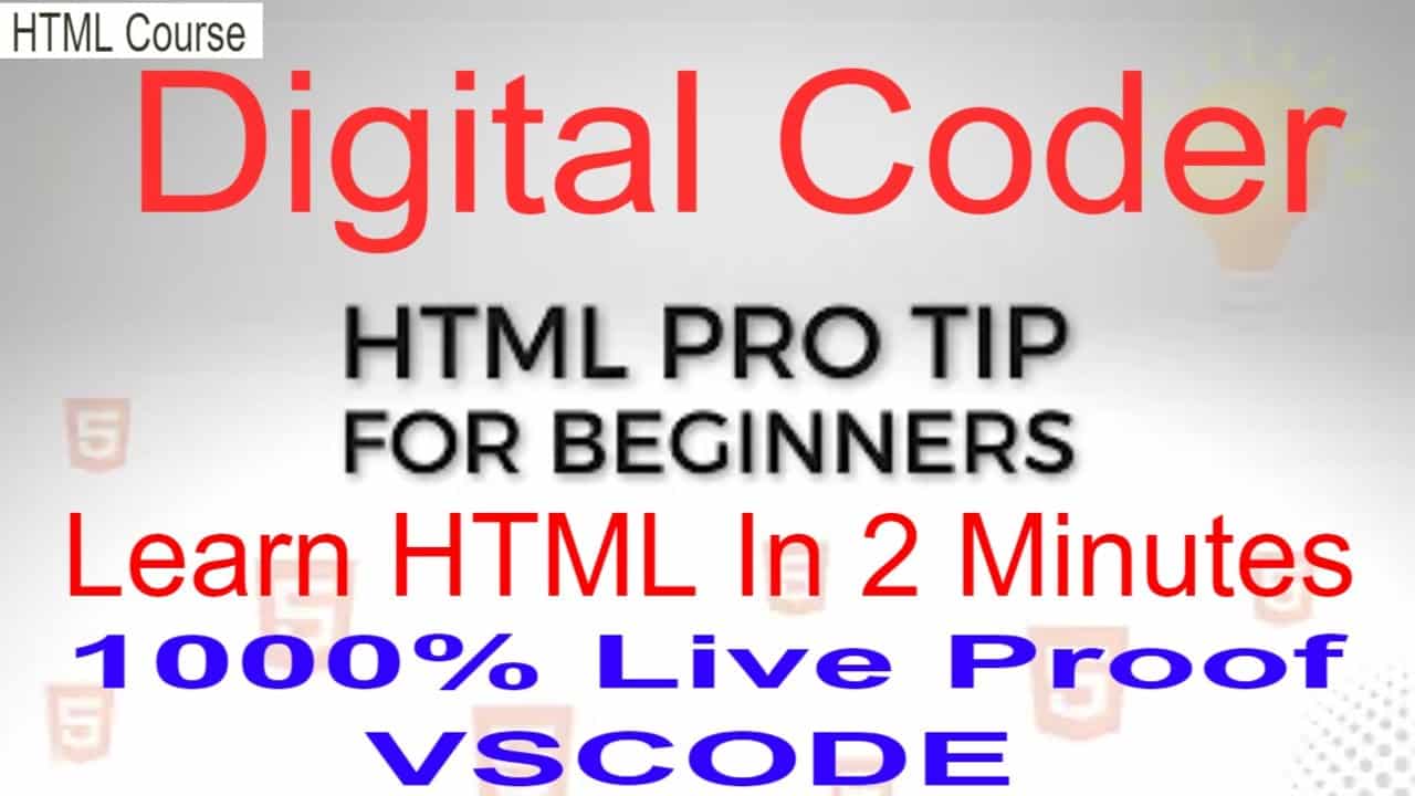 HTML Pro Tips  Fast HTML Workflow HTML Cheat Sheet 2021  HTML Crash Course 2 Minutes Digital Coder