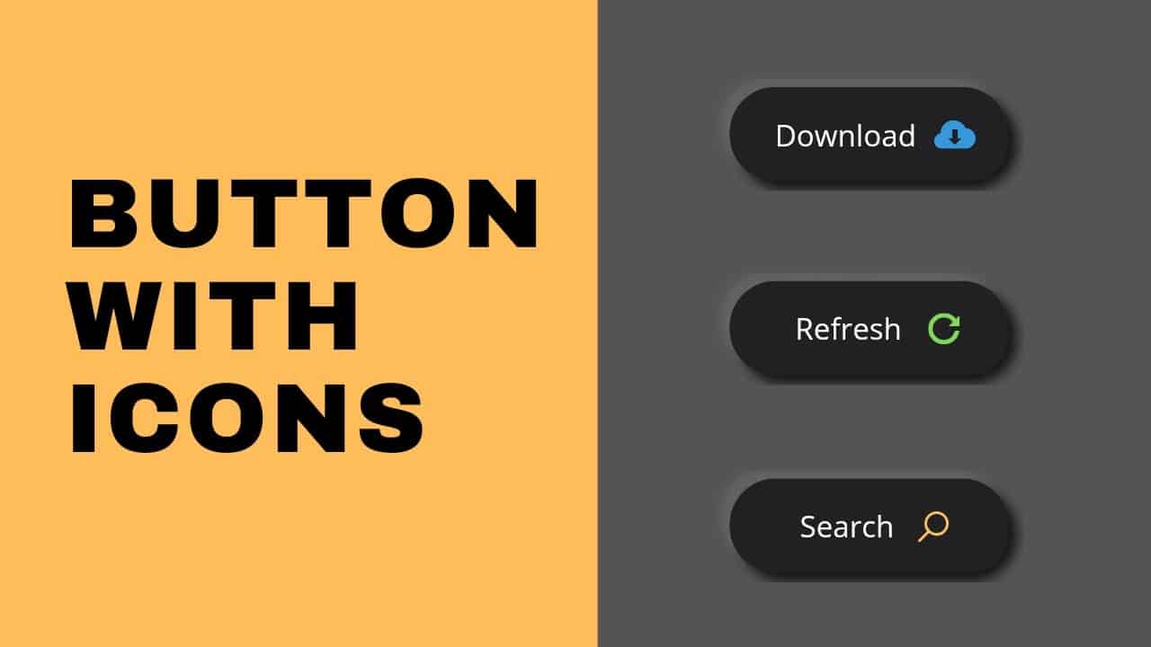 How to Make Button with Icon Using HTML & CSS | CSS Tricks