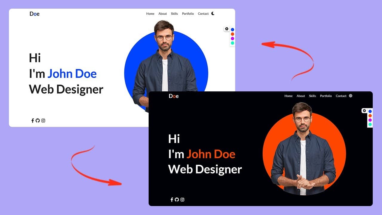 Create Responsive Personal Portfolio Website using HTML CSS and JavaScript 2021 | Tutorial