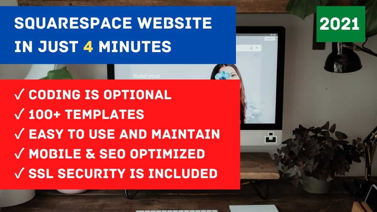 How to make SQUARESPACE WEBSITE in just 4 Minutes | 2021 | ENGLISH