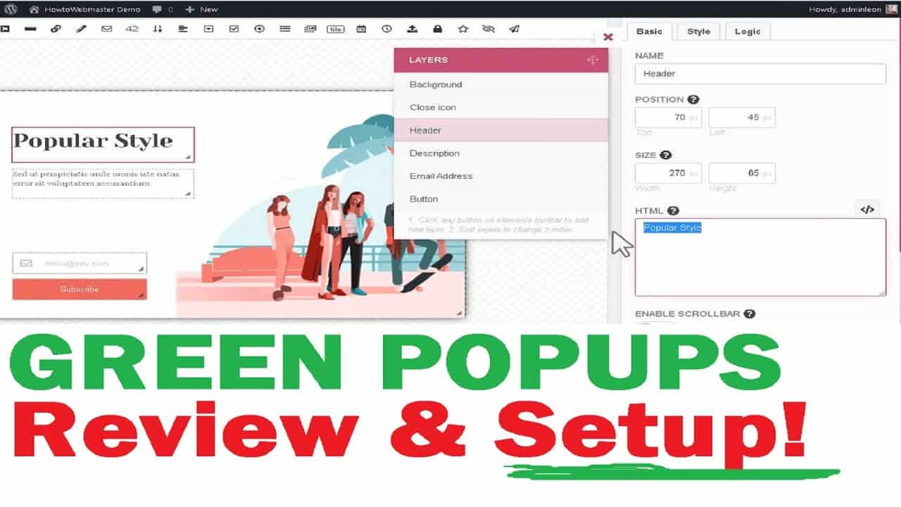 Green Popups Review - Best Wordpress Popup Plugin - Optin Web Form