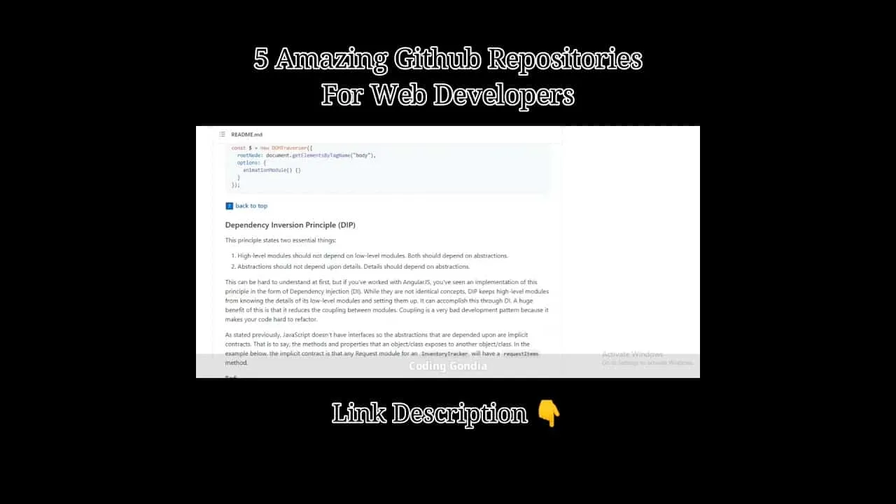 5 Amazing Github Repositories For Web Developers Shorts Dieno