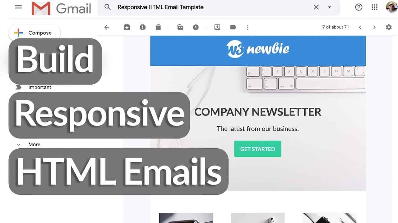 Build Responsive HTML Email Templates with HTML Tables & CSS