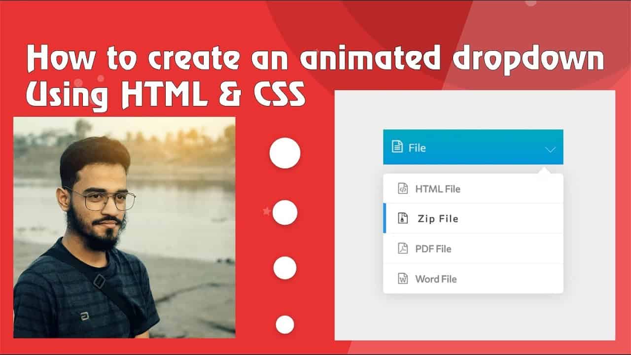 How to make animated dropdown using HTML and CSS | By Muhibbullah Ansary