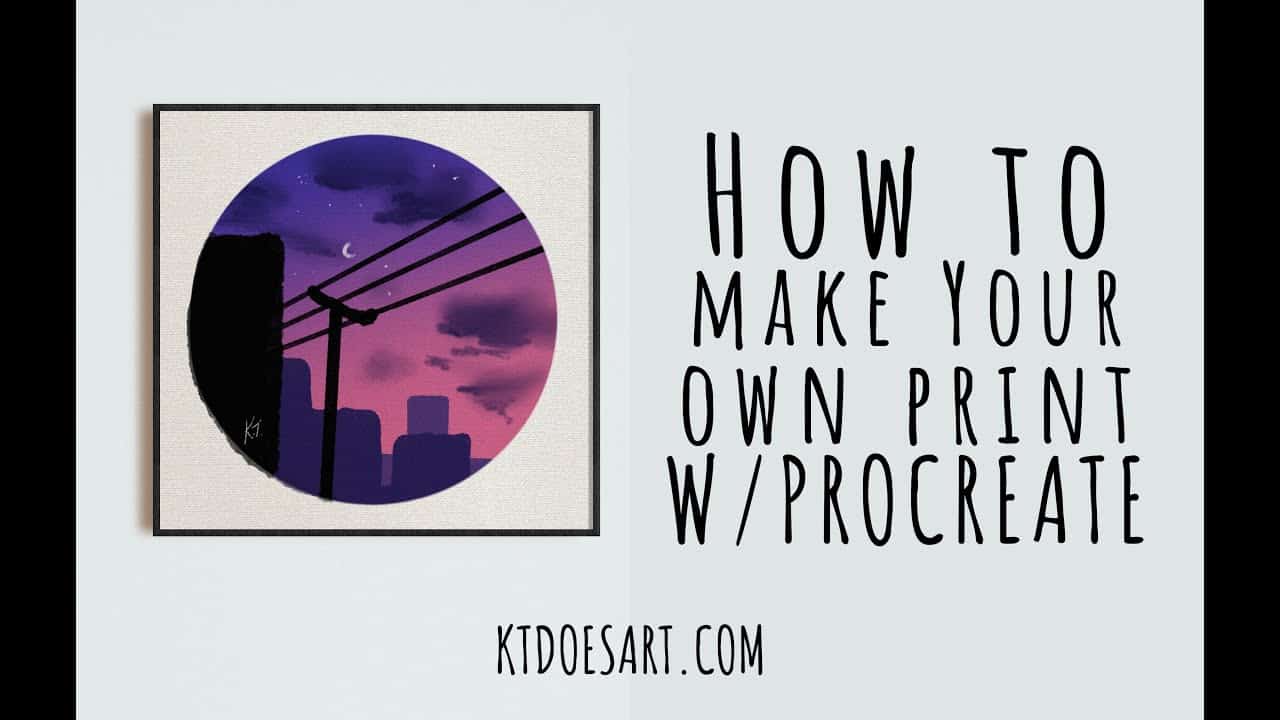 How to make your own print with procreate | City Sky Timelapse | Artist Blogger