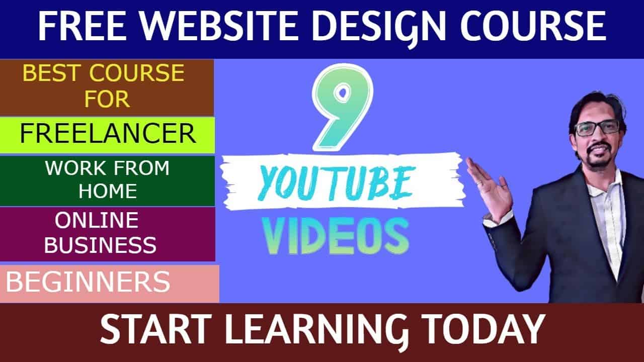 Best Free Web Design Course 2021 | Freelance web designer | Work From Home