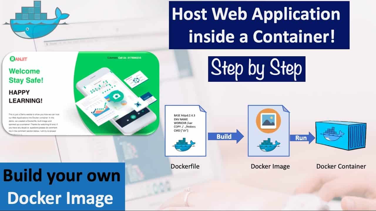 Dockerfile - Build your own Docker Image | Host web Application inside a container | Docker Tutorial
