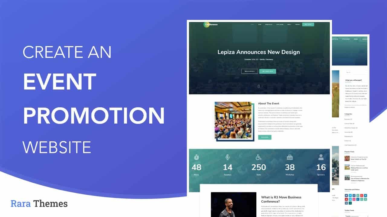 How To Create An Event/Promotion/Conference Website In 2021 | Conference Free WordPress Theme