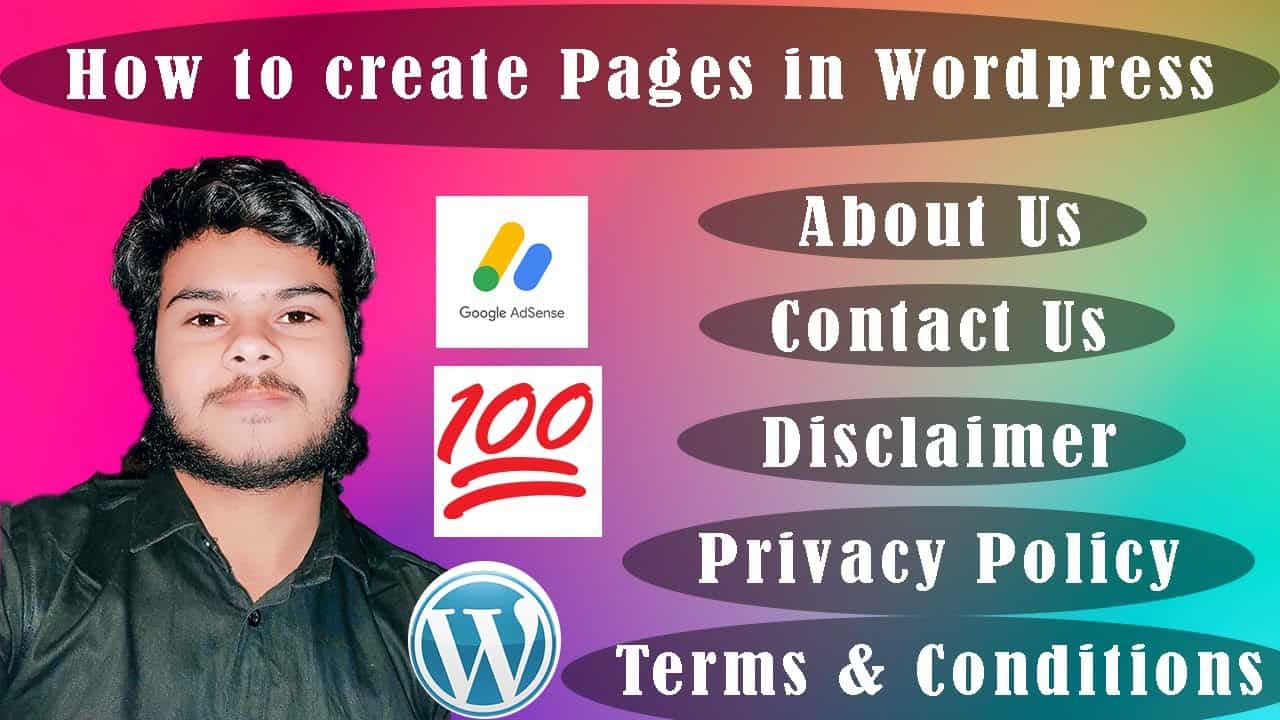 Wordpress Tutorial for Beginners in Hindi : How to Create Important Pages for Adsense Approval |Pt 2