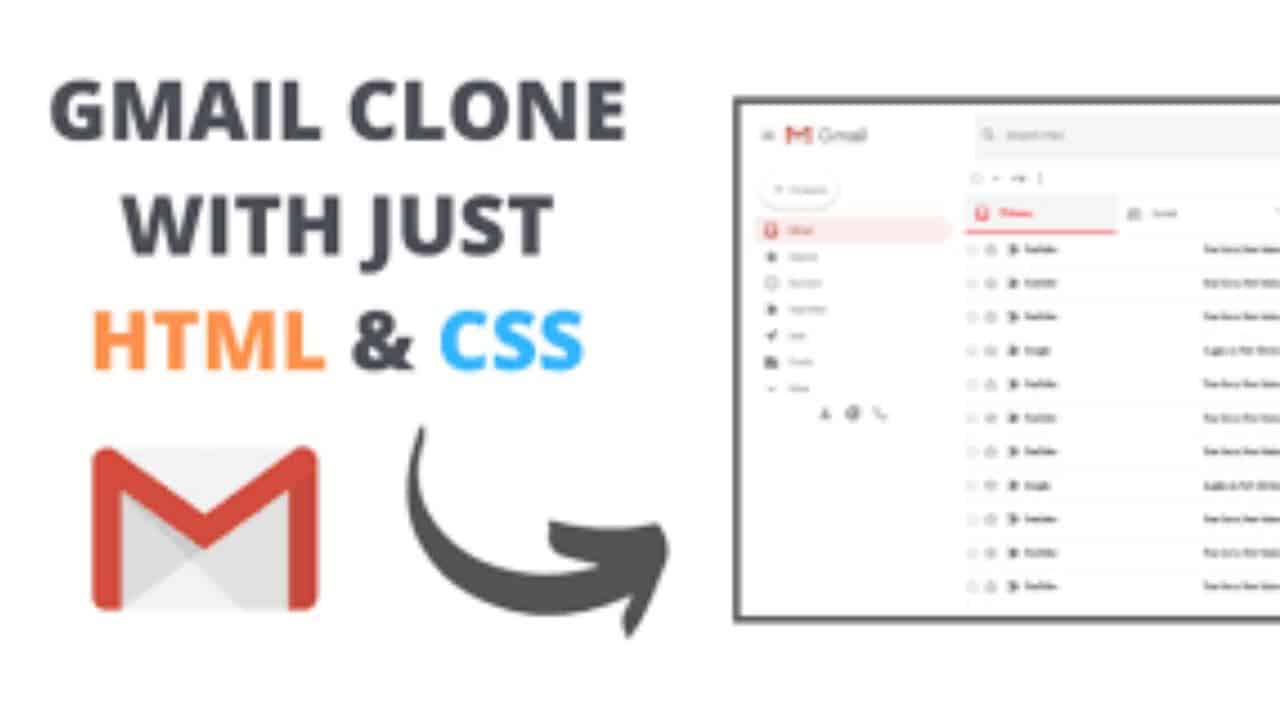 How to Build Gmail Clone using HTML & CSS - Beginners Tutorial