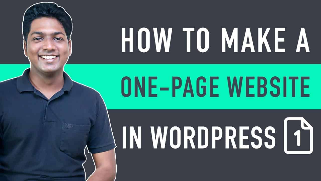 How To Create A One-Page Website In WordPress