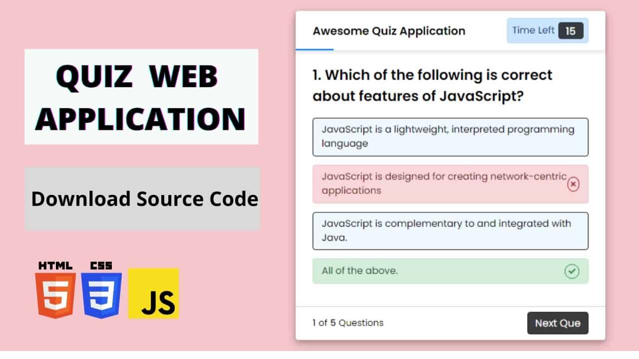 Create a Quiz App with Timer Using HTML CSS & JavaScript  || Quiz App Using JavaScript  || Last Part