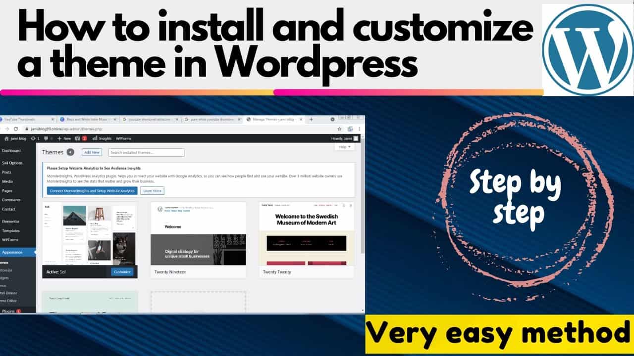 how to install and customize a theme in wordpress| Wordpress tutorial for beginer