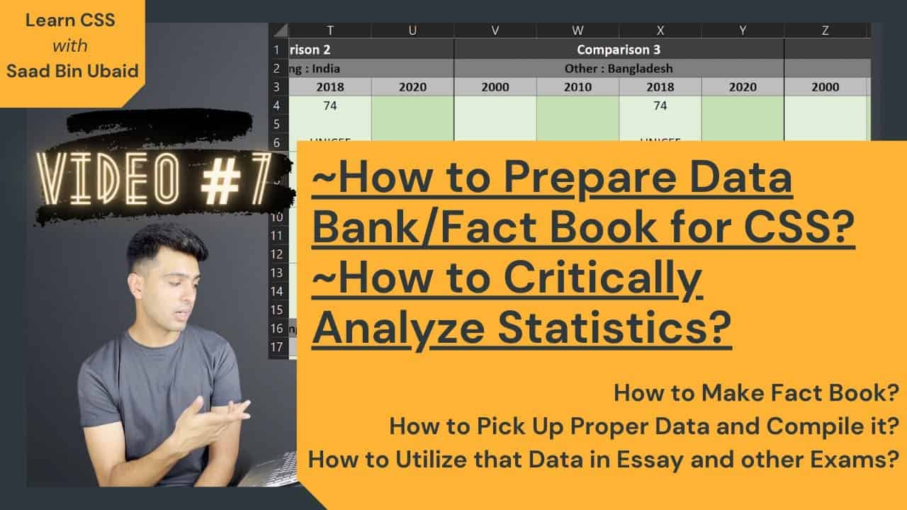 How to Prepare CSS Data Bank/Fact Book and Critically Analyze Statistics