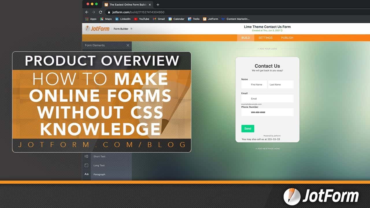 How to make online forms without CSS knowledge