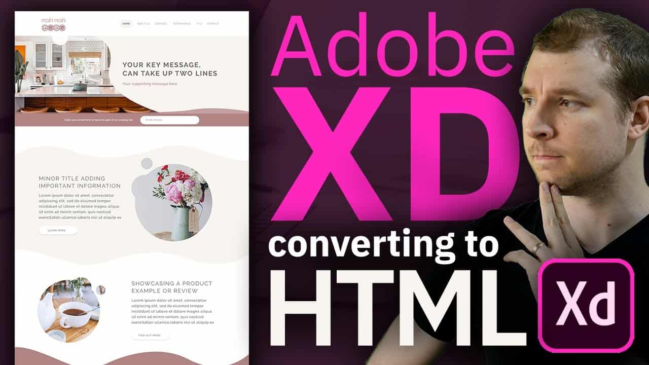 xd design to html css