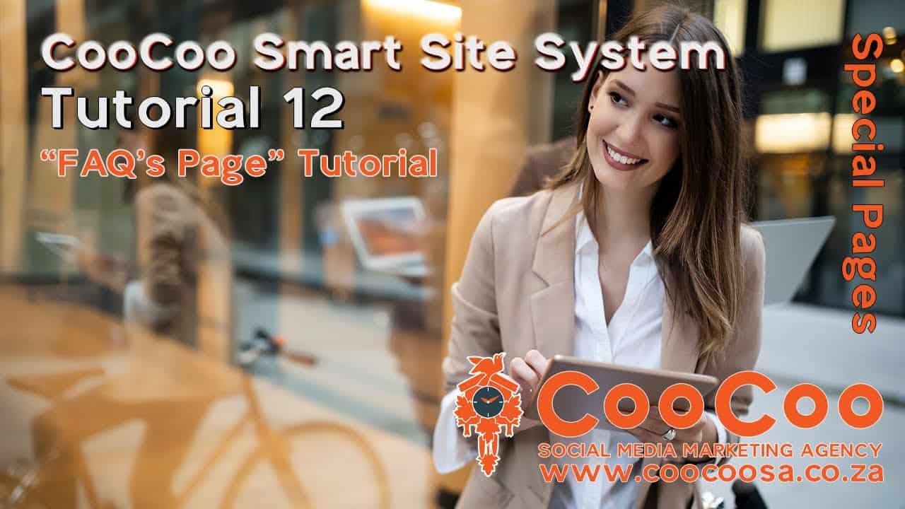 CooCoo Smart Site - Tutorial 12 - (FAQ's Page) - Build your Joomla website in under 60 minutes!