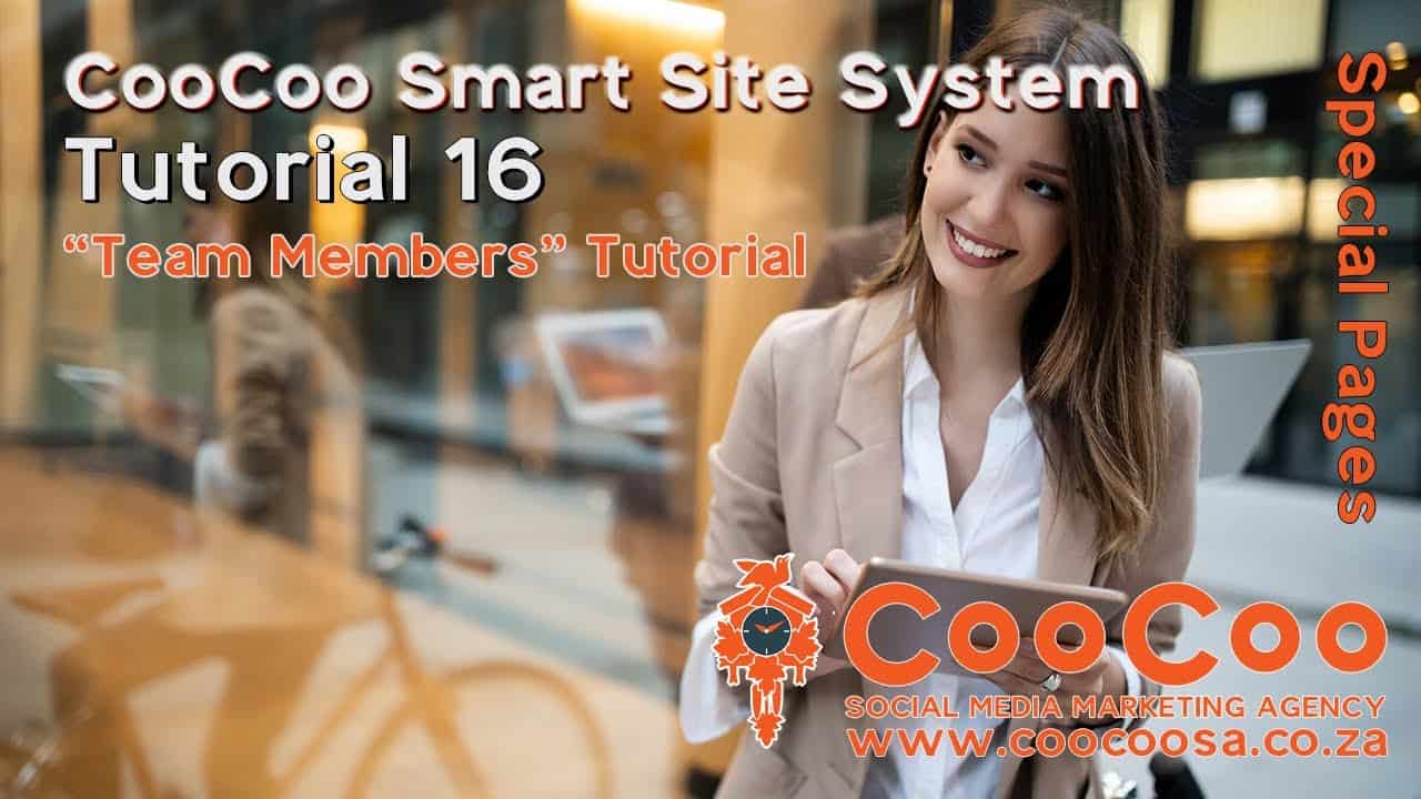 CooCoo Smart Site - Tutorial 16 - (Team Members) - Build your Joomla website in under 60 minutes!