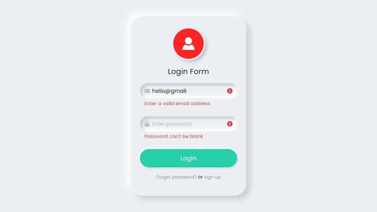 How to create Login Form validation with Shake Effect Using Html CSS & JavaScript