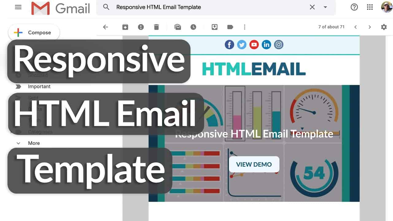 Build A Responsive HTML Email Template with HTML Tables & CSS