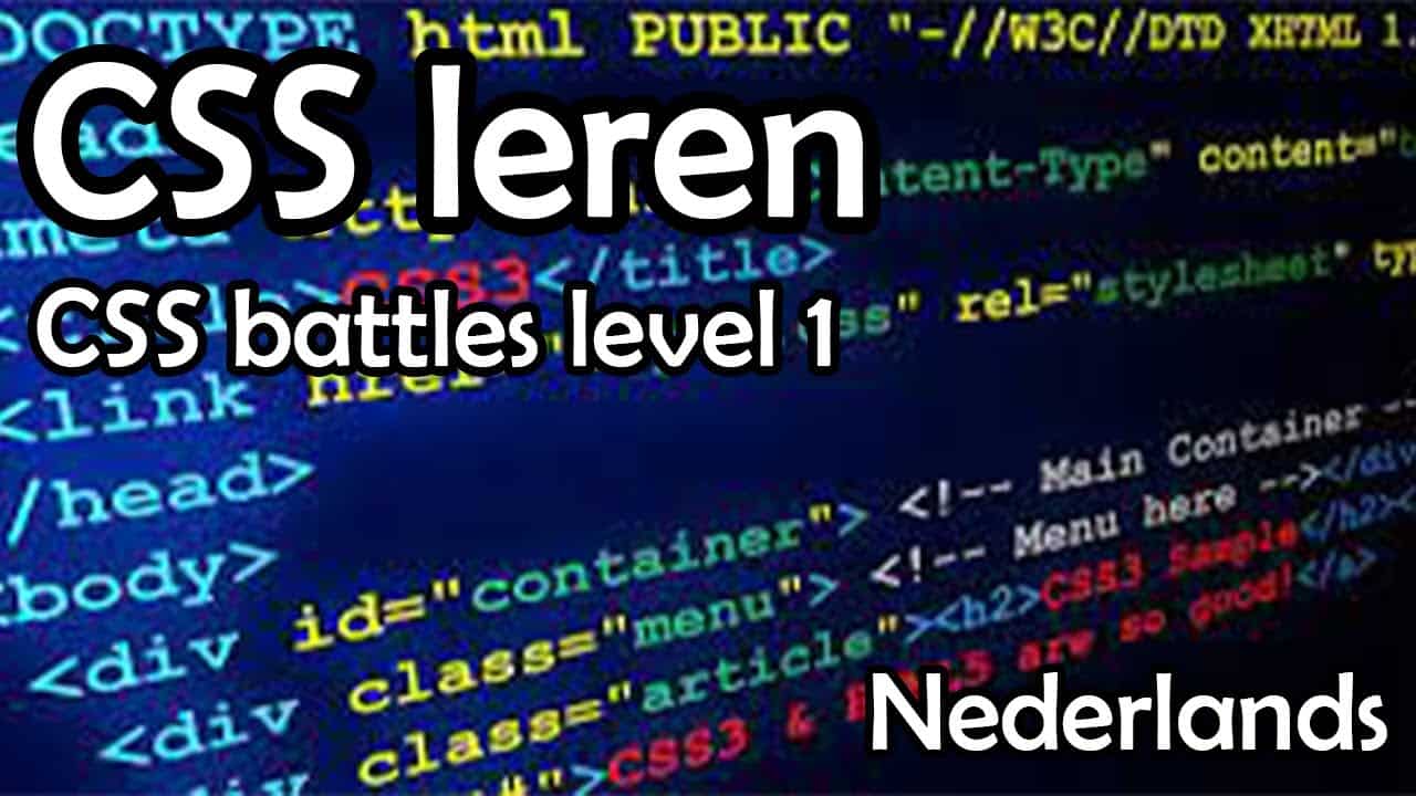 CSS leren | cssbattles nederlands #1