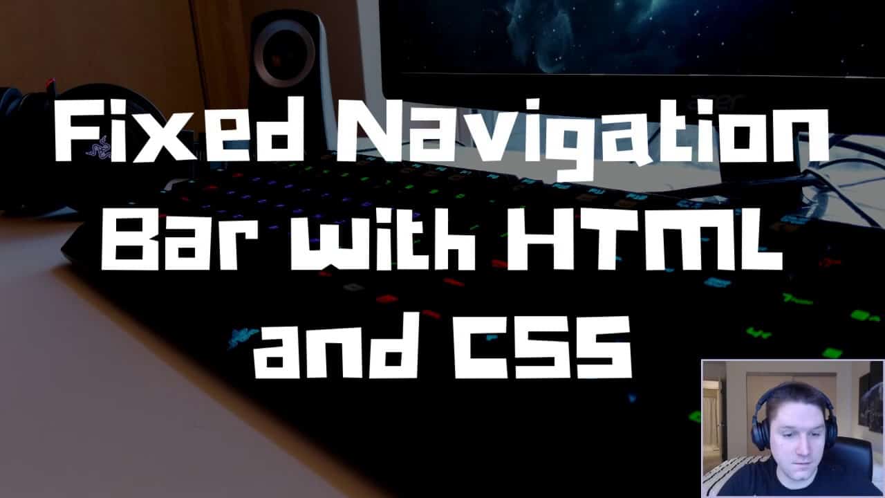 fixed navigation bar in html and css