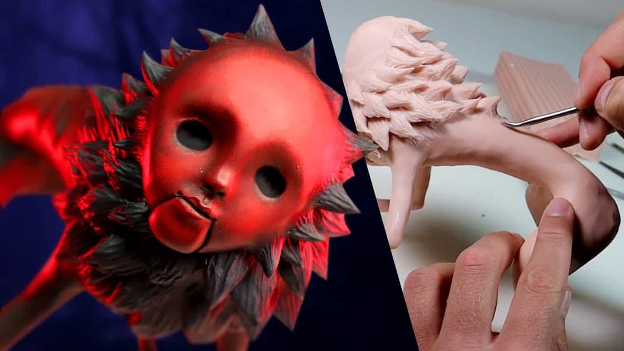 Making Up MY OWN Nightmare Character - Meet the "Dollfaces" - Polymer Clay Timelapse Tutorial