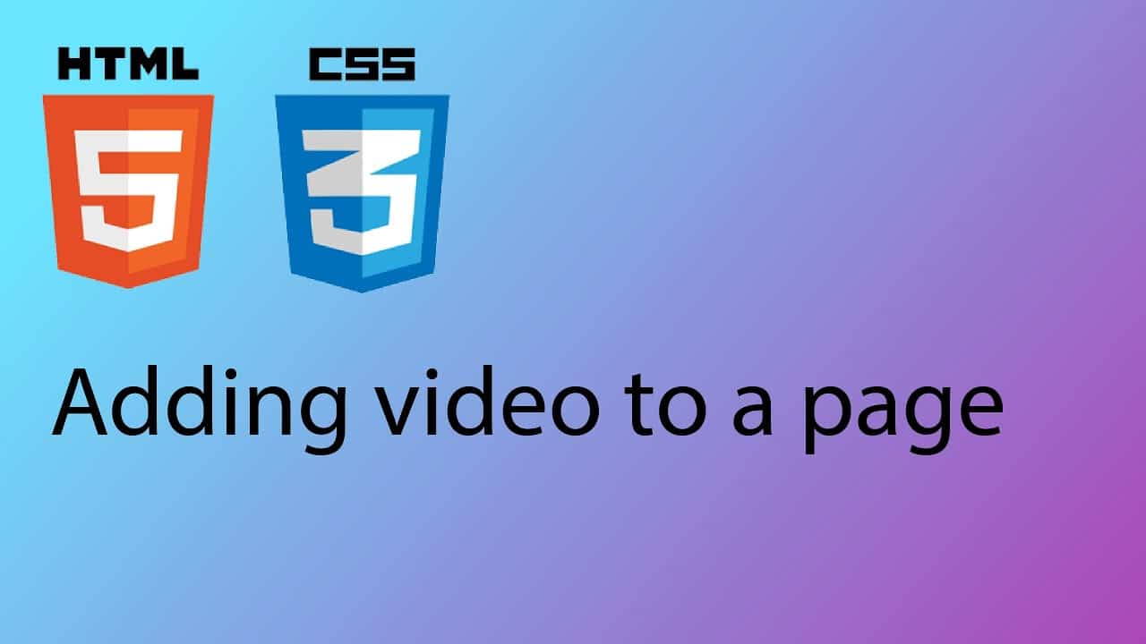 HTML & CSS 2020 Tutorial 8 - Add video to your page