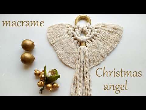Macrame angel tutorial, DIY Christmas ornament, New pattern step by step, make your own decoration