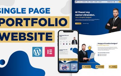 Do It Yourself – Tutorials – Single Page Portfolio Website Design – WordPress & Elementor