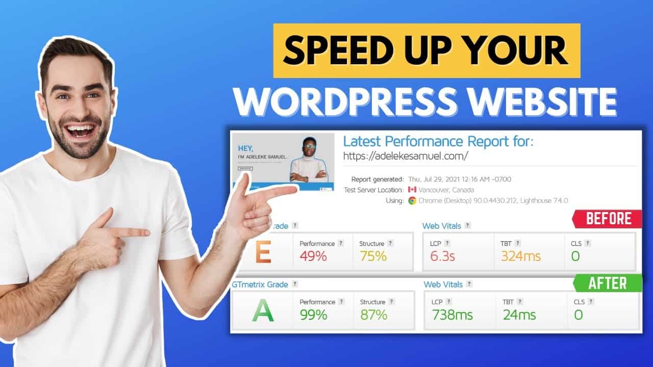 Easy ways to speedup your WordPress website | step-by-step 2021 Tutorial