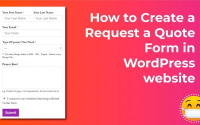 WordPress For Beginners – How to Create a Request a Quote Form in WordPress website – WordPress contact form – WPForms plugin