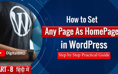 WordPress For Beginners – How to Set  Any Page as HomePage in WordPress | WordPress Tutorial for Beginners in Hindi | Part-8
