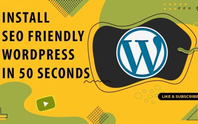 WordPress For Beginners – SEO Friendly WordPress Install using cPanel 2021 – Setup WordPress Full Tutorial in 50 Seconds