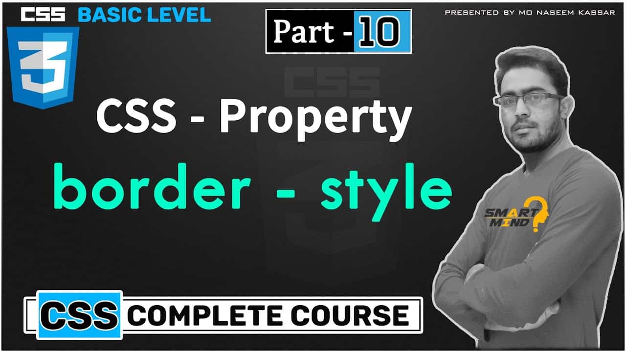 10. Border style in css for beginners in hindi all border styles in css by smart mind part - 10