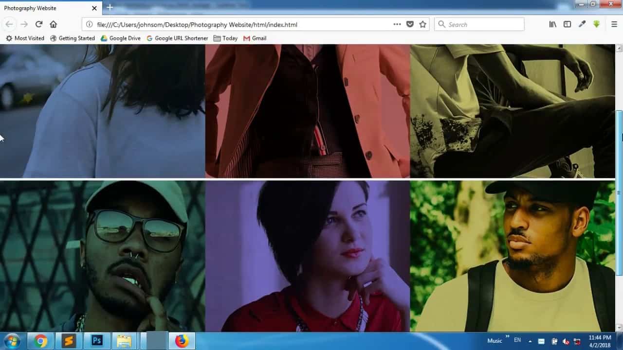 How to create a Photography Website using Html and Css for Photographer Part 1
