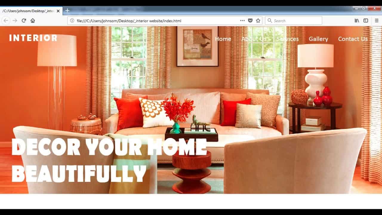 How to create a Interior Design Website part1