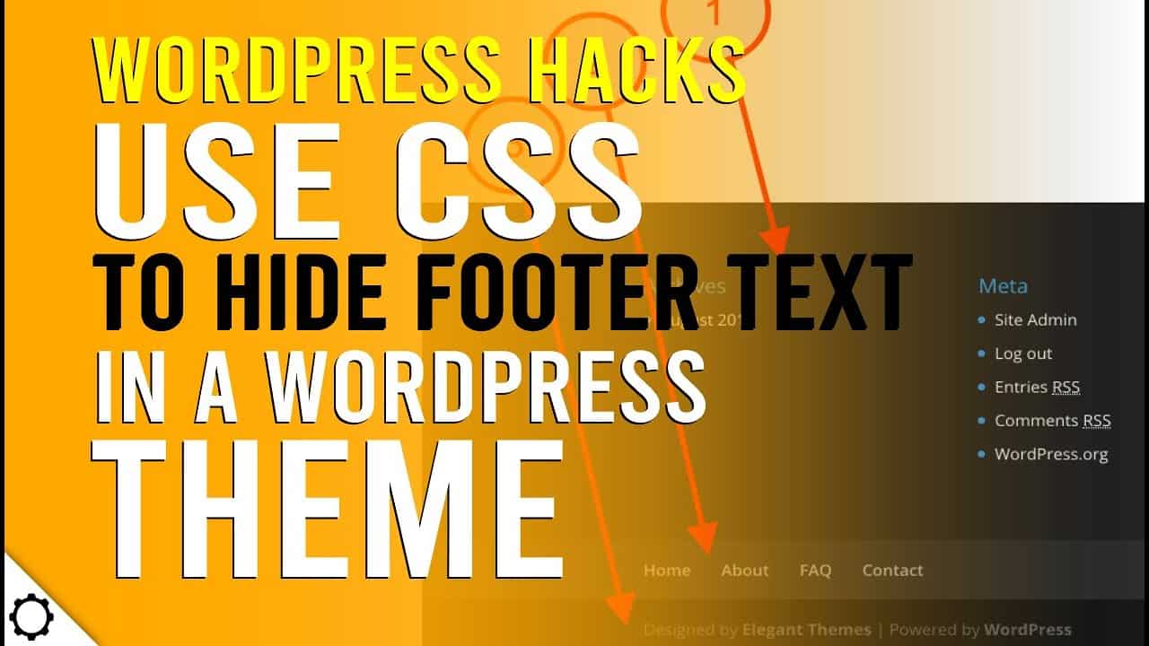 How to Change or Hide Footer Text in Wordpress Using CSS Tutorial