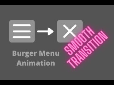 Burger Menu Animation | using CSS | Hamburger
