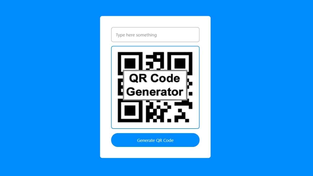 How To Create QR Code Generator using HTML, CSS and JavaScript